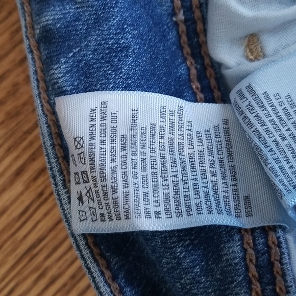 (4) American Eagle Light Wash Stretch Kick Boot Extra Shorts Jeans - Picture 5 of 12